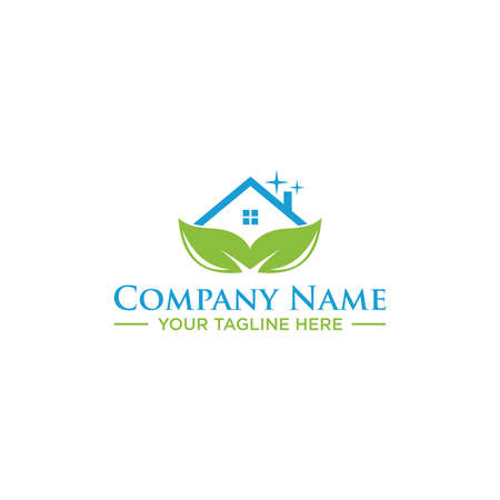 Home Natural Bio Logo Sign Designのイラスト素材