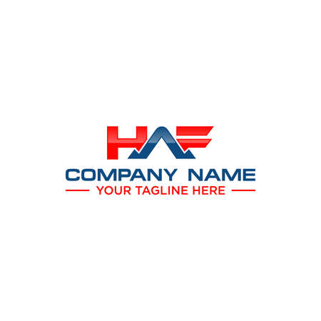 HAF Initial Modern Logo Designのイラスト素材