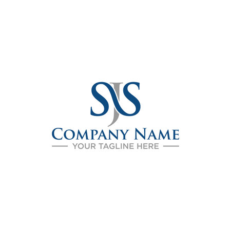 SJS Initial Logo Design for Your Companyのイラスト素材