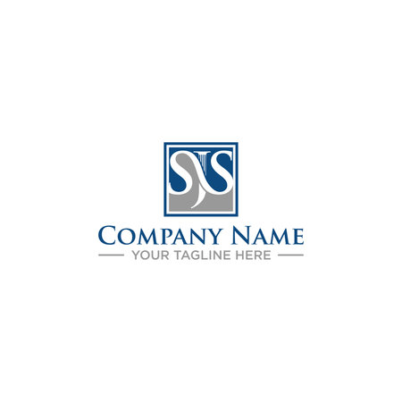 SJS Initial Logo Design for Your Companyのイラスト素材