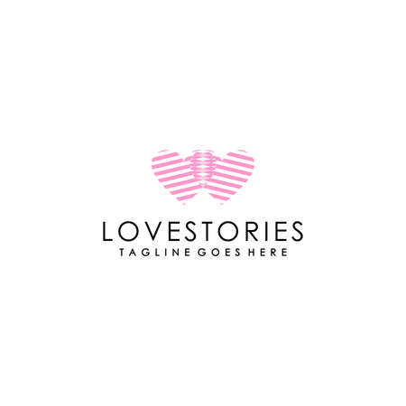 Heart Love Vector Logo Templateのイラスト素材