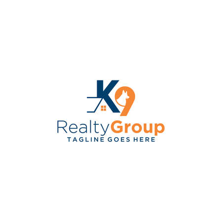 K9 realty home and real estate logo sign designのイラスト素材