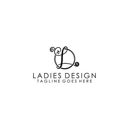 L letter and leaf logo designのイラスト素材