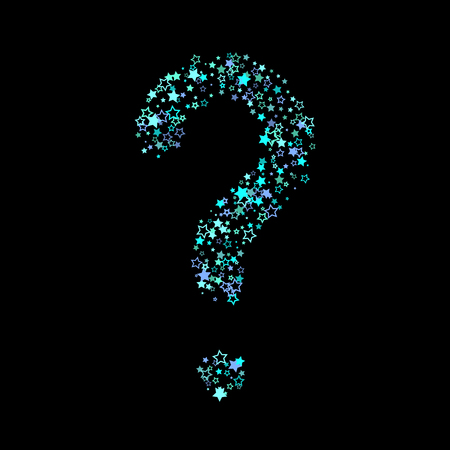 Blue, cyan, turquoise glitter stars, shiny confetti. Scattered little sparkling, glitter elements. Random stellar falling on black background. New Year Christmas background. Vector illustration.のイラスト素材