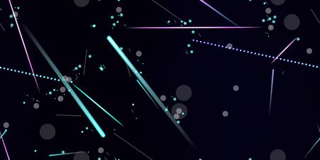 Fast Effect. Motion Neon. Flow Light Movement. Seamless Pattern. Element Futuristic Design. Abstract Glowing Trail Lines, Sticks. Concept Minimal. Modern Dynamic 3D Static. Techno Vector illustration.のイラスト素材