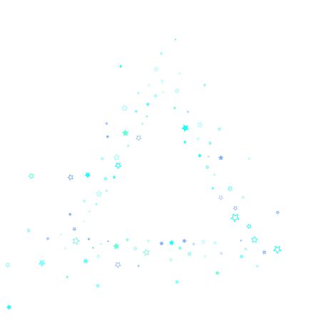 Blue, cyan, turquoise glitter stars, shiny confetti. Scattered little sparkling, glitter elements. Random stellar falling on white background. New Year Christmas background. Vector illustration.のイラスト素材