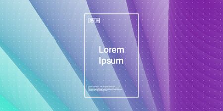 Blend Cover Poster. Geometric Design Poster. Wavy Fluid Blue, Purple. Multicolor, Hipster Concept. Minimal Dynamic Web Applications. Mobile Illustration Flyer. Vector Template Design.のイラスト素材