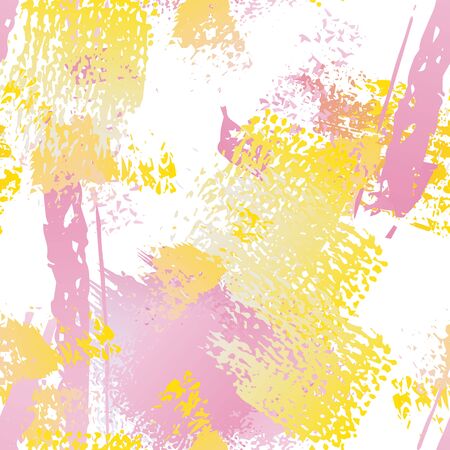 Distressed Splash. Watercolor Textures Surface. Seamless Pattern. Splash Trends Motif. Artistic Modern Black and White Watercolor Overlay Surface. Abstract Brush Vector illustration.のイラスト素材