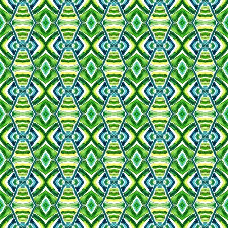 Geo Geometric, Endless Repeat Painting.  Navajo, Aztec, American, Cherokee Ornament. Geo Art. Modern...