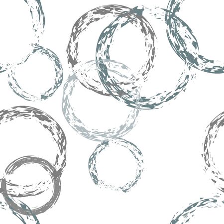 Colorful Polka Dots. Pastel Vector Seamless Pattern. Bright Decor. White Abstract Background With Watercolor Fall Chaotic Shapes. Trend Artistic Fabric. Chalk Brush Rounds, Confetti.
のイラスト素材
