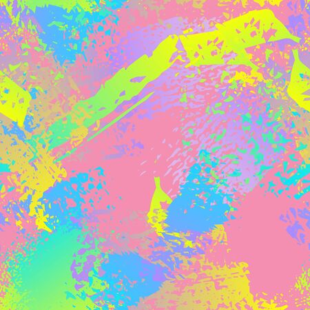 Hand Drawn Grunge Surface. Chalk Coal and Paint Print. Seamless Pattern. Splash Print. Artistic Trending Black and White Watercolor Overlay Surface. Abstract Brush Vector illustration.のイラスト素材