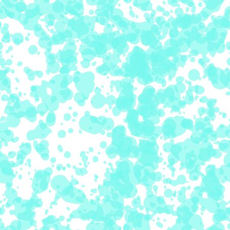 Splash Seamless Pattern. Fashion Concept. Distress Print. Blue, Teal Illustration. Summer Surface Textile. Ink Stains. Spray Paint. Splash Blots. Artistic Creative Vector Background.のイラスト素材