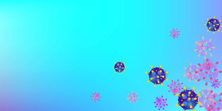 Coronavirus Background. Epidemic Virus Infection COVID-2019. Virus Corona 3d Concept. Futuristic Microbe. Bacteriological Microorganism. Medical, Epidemiology, Pandemic Concept.のイラスト素材