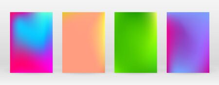 Pastel Soft. Rainbow Gradient Set. Color Background. Pink, Green, Red, Blue, Violet, Yellow Blurred Mesh. Vector Modern Banner. Abstract Bright Wallpaper. Technology Cover. Mobile Template Design.のイラスト素材