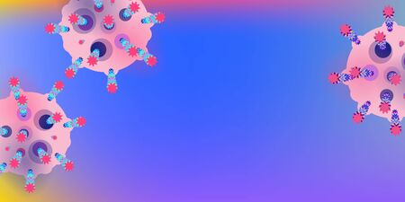 Coronavirus Vector Background. Epidemic Virus Infection COVID-2019. Virus Corona 3d Concept....