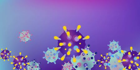 Coronavirus Vector Background. Epidemic Virus Infection COVID-2019. Virus Corona 3d Concept....