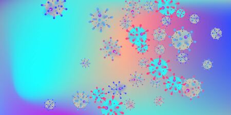 Coronavirus Vector Background. Epidemic Virus Infection COVID-2019. Virus Corona 3d Concept. Futuristic Microbe. Bacteriological Microorganism. Medical, Epidemiology, Pandemic Concept.のイラスト素材