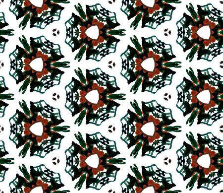 Traditional Graphic Hand Drawn Painted.  Talavera, Tunisian, Turkish, Arab Seamless Pattern....