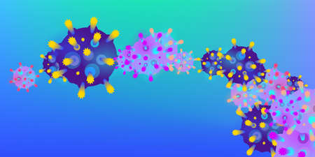 Coronavirus Vector Background. Epidemic Virus Infection COVID-2019. Virus Corona 3d Concept....