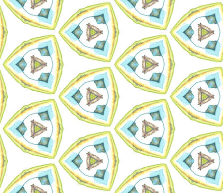 Geo print. Seamless pattern. Geometric Watercolor texture. Ethnic tribal print. Traditional endless...