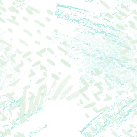 Splash Seamless Pattern. Fashion Concept. Distress Print. Blue, Green, Gray Illustration. Modern Surface Textile. Ink Stains. Spray Paint. Splash Blots. Artistic Creative Vector Background.のイラスト素材