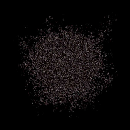 Rose, pink stars. Sprocket, shiny confetti. Scattered little sparkling glitter balls circles. Random stellar falling on black background. New Year Christmas background. Vector illustration.のイラスト素材