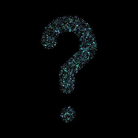 Blue, cyan, turquoise glitter stars, shiny confetti. Scattered little sparkling, glitter elements. Random stellar falling on black background. New Year Christmas background. Vector illustration.のイラスト素材