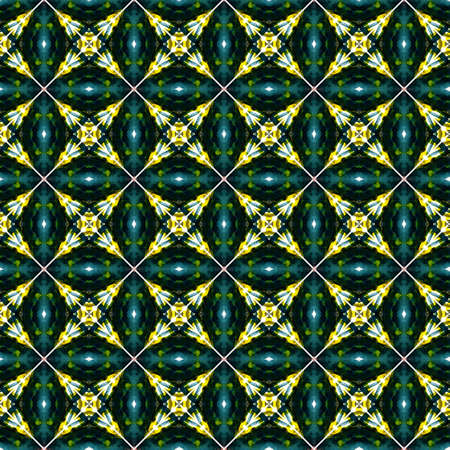 Ethnic Texture. Hand Drawn Painted. Islam, Orient, Spanish, Talavera Seamless Pattern. Watercolor...