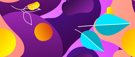 Bold Leaf Pattern. Tropical Leaf. Modern Motif. Jungle Print. Foliage Summer Seamless Pattern. Trending Vector Background. Artistic Botanical Surface. Abstract Plant. Bright Fashion. Contrast Drawing.のイラスト素材