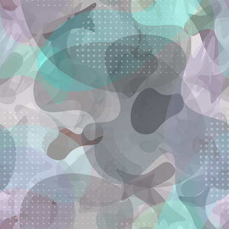 Texture Military. Summer Camouflage Seamless Pattern. Graffiti Endless Repeats Surface. Vector Camo...