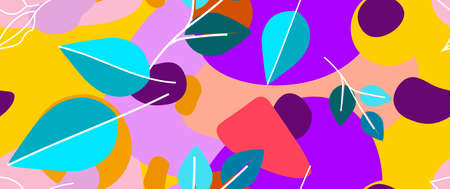Bold Leaf Pattern. Tropical Leaf. Modern Motif. Jungle Print. Foliage Summer Seamless Pattern....