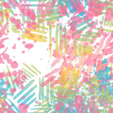 Spray Seamless Pattern. fashion concept. Distress Print. Pink, Mint Illustration. Urban Surface Textile. Ink Stains. spray paint. Splash Blots. Artistic Creative Vector Background.のイラスト素材