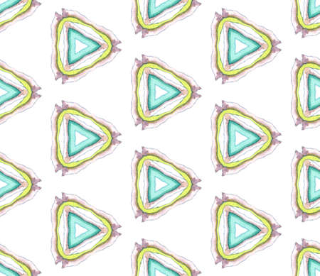 Geo print. Seamless pattern. Geometric Watercolor texture. Ethnic tribal print. Traditional endless...