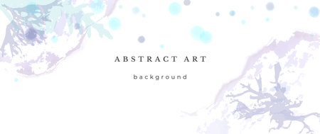 Blue Watercolor Vector Background. Wedding Abstract Design. Winter Minimal Style. watercolor texture. Pastel Cold Tones. Art For Invitations Cards Holiday Winter Season. Modern Cover Christmas Party.のイラスト素材