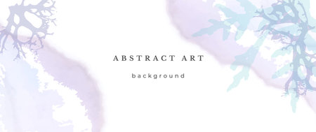 Blue Watercolor Vector Background. Wedding Abstract Design. Winter Minimal Style. watercolor texture. Pastel Cold Tones. Art For Invitations Cards Holiday Winter Season. Modern Cover Christmas Party.のイラスト素材