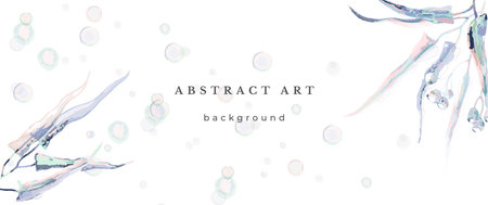 Blue Watercolor Vector Background. Wedding Abstract Design. Winter Minimal Style. watercolor texture. Pastel Cold Tones. Art For Invitations Cards Holiday Winter Season. Modern Cover Christmas Party.のイラスト素材