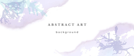 Blue Watercolor Vector Background. Wedding Abstract Design. Winter Minimal Style. watercolor texture. Pastel Cold Tones. Art For Invitations Cards Holiday Winter Season. Modern Cover Christmas Party.のイラスト素材