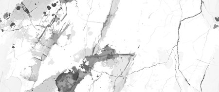 Distress Grunge Texture. Seamless Pattern. Halftone Old, Retro Background. Broken, Cracked Wall Texture. Scratched, Dirt Print. Black and White Grunge Style. Noise Rough Design. Vector Illustration.のイラスト素材