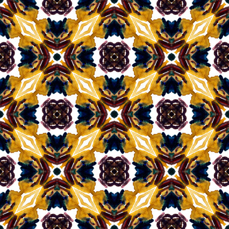 Geo Art. Endless Repeat Painting. Tunisian, Turkish, Arab, Arabesque Ornament. Modern Abstract. Tribal Summer Home Decor. Red, Orange Art. Woven Ornament.の写真素材