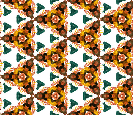 Tribal texture. Hand Drawn Painted. Spanish, Talavera, Tunisian, Turkish Seamless Pattern....