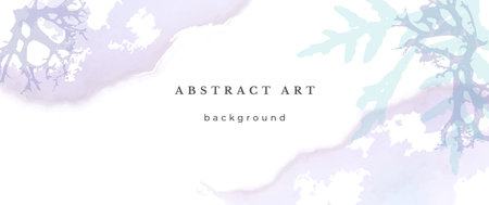 Blue Watercolor Vector Background. Wedding Abstract Design. Winter Minimal Style. watercolor texture. Pastel Cold Tones. Art For Invitations Cards Holiday Winter Season. Modern Cover Christmas Party.のイラスト素材