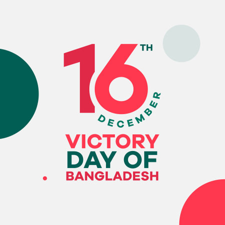 16 December Victory Day of Bangladesh Template design. Bangla Typography and Lettering Design for National Holiday in Bangladesh
Victory day Sticker, Greeting Card, Text, Bannerのイラスト素材