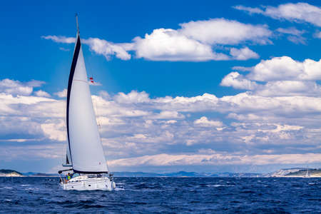 Bavaria 47 under sailsのeditorial素材