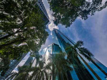 The view up. Kuala Lumpur, Malaysia, 2018.のeditorial素材