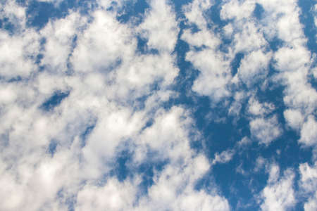 The blue summer sky and a lot of nice white clouds