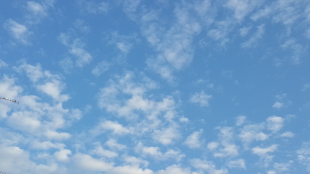 blue sky with cloudの写真素材