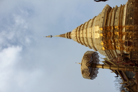 Wat Phra That Doi Suthep in Chiang Mai. The attractive sightseeing place for tourists and landmark of Chiang Mai,Thailandの写真素材