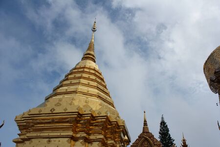 Wat Phra That Doi Suthep in Chiang Mai. The attractive sightseeing place for tourists and landmark of Chiang Mai,Thailandの写真素材