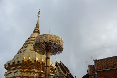 Wat Phra That Doi Suthep in Chiang Mai. The attractive sightseeing place for tourists and landmark of Chiang Mai,Thailandの写真素材