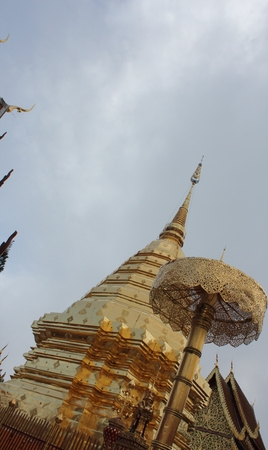 Wat Phra That Doi Suthep in Chiang Mai. The attractive sightseeing place for tourists and landmark of Chiang Mai,Thailandの写真素材